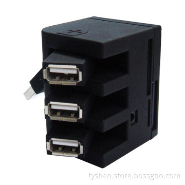 USB Hub Card Reader With Rubber Oil (CR-210)